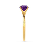 GRACE - Chatham Lab Grown Alexandrite Solitaire 18k Yellow Gold Engagement Ring Lily Arkwright