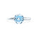 GRACE - Lab Grown Aqua Spinel Solitaire Platinum 950 Engagement Ring Lily Arkwright