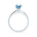 GRACE - Lab Grown Aqua Spinel Solitaire 18k White Gold Engagement Ring Lily Arkwright