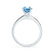 GRACE - Lab Grown Aqua Spinel Solitaire Platinum 950 Engagement Ring Lily Arkwright
