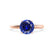 GRACE - Lab Grown Blue Sapphire Solitaire 18k Rose Gold Engagement Ring Lily Arkwright