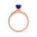 GRACE - Lab Grown Blue Sapphire Solitaire 18k Rose Gold Engagement Ring Lily Arkwright