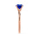 GRACE - Lab Grown Blue Sapphire Solitaire 18k Rose Gold Engagement Ring Lily Arkwright