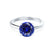 GRACE - Lab Grown Blue Sapphire Solitaire Platinum Engagement Ring Lily Arkwright