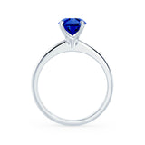 GRACE - Lab Grown Blue Sapphire Solitaire Platinum Engagement Ring Lily Arkwright