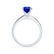 GRACE - Lab Grown Blue Sapphire Solitaire Platinum Engagement Ring Lily Arkwright