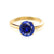 GRACE - Lab Grown Blue Sapphire Solitaire 18k Yellow Gold Engagement Ring Lily Arkwright