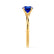 GRACE - Lab Grown Blue Sapphire Solitaire 18k Yellow Gold Engagement Ring Lily Arkwright