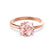 GRACE - Chatham Lab Grown Champagne True Sapphire Solitaire 18k Rose Gold Engagement Ring Lily Arkwright
