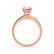 GRACE - Chatham Lab Grown Champagne True Sapphire Solitaire 18k Rose Gold Engagement Ring Lily Arkwright