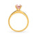 GRACE - Chatham Lab Grown Champagne True Sapphire Solitaire 18k Yellow Gold Engagement Ring Lily Arkwright