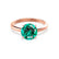 GRACE - Chatham® Lab Grown Emerald Solitaire 18k Rose Gold Engagement Ring Lily Arkwright