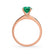 GRACE - Chatham® Lab Grown Emerald Solitaire 18k Rose Gold Engagement Ring Lily Arkwright