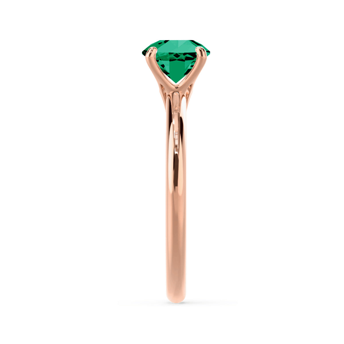 GRACE - Chatham® Lab Grown Emerald Solitaire 18k Rose Gold – Lily