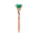 GRACE - Chatham® Lab Grown Emerald Solitaire 18k Rose Gold Engagement Ring Lily Arkwright