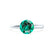 GRACE - Chatham® Lab Grown Emerald Solitaire Platinum Engagement Ring Lily Arkwright