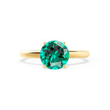 GRACE - Chatham® Lab Grown Emerald Solitaire 18k Yellow Gold Engagement Ring Lily Arkwright
