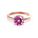 GRACE - Chatham Lab Grown Pink Sapphire Solitaire 18k Rose Gold Engagement Ring Lily Arkwright