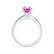 GRACE - Chatham Lab Grown Pink Sapphire Solitaire 18k White Gold Engagement Ring Lily Arkwright