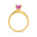 GRACE - Chatham Lab Grown Pink Sapphire Solitaire 18k Yellow Gold Engagement Ring Lily Arkwright