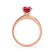 GRACE - Chatham® Lab Grown Ruby Solitaire 18k Rose Gold Engagement Ring Lily Arkwright