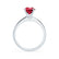 GRACE - Lab Grown Ruby Solitaire Platinum Engagement Ring Lily Arkwright