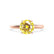 GRACE - Chatham Lab Grown Yellow Sapphire Solitaire 18k Rose Gold Engagement Ring Lily Arkwright