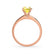 GRACE - Chatham Lab Grown Yellow Sapphire Solitaire 18k Rose Gold Engagement Ring Lily Arkwright