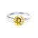 GRACE - Chatham Lab Grown Yellow Sapphire Solitaire 18k White Gold Engagement Ring Lily Arkwright