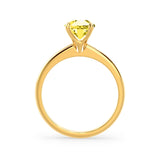 GRACE - Chatham Lab Grown Yellow Sapphire Solitaire 18k Yellow Gold Engagement Ring Lily Arkwright