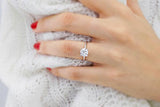 GRACE - Ready to Ship 1.00ct Round Moissanite Platinum 950 Solitaire Ring