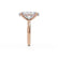 HALLIE - Elongated Oval Lab Diamond Hidden Gallery Solitaire Engagement Ring Inspired by Hailey Bieber