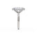 HALLIE - Elongated Oval Lab Diamond Hidden Gallery Solitaire Engagement Ring Inspired by Hailey Bieber