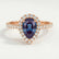 HARLOW - Pear Alexandrite & Diamond 18k Rose Gold Halo