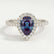 HARLOW - Pear Alexandrite & Diamond 18k White Gold Halo