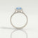 HARLOW - Pear Aquamarine Blue Sapphire & Diamond 18k White Gold Halo