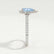 HARLOW - Pear Aquamarine Blue Sapphire & Diamond 18k White Gold Halo