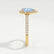 HARLOW - Pear Aquamarine Blue Sapphire & Diamond 18k Yellow Gold Halo