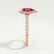 HARLOW - Pear Ruby & Diamond 18k Rose Gold Halo