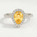 HARLOW - Pear Yellow Sapphire & Diamond 950 Platinum Halo