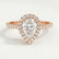 HARLOW - Pear Lab Diamond 18k Rose Gold Petite Halo