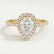 HARLOW - Pear Lab Diamond 18k Yellow Gold Petite Halo