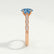 HONOR - Oval Blue Lab Diamond 18k Rose Gold Shoulder Set Ring