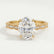 HONOR - Oval Lab Diamond 18k Yellow Gold Shoulder Set Ring