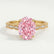 HONOR - Oval Pink Lab Diamond 18k Yellow Gold Shoulder Set Ring