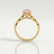 HONOR - Oval Pink Lab Diamond 18k Yellow Gold Shoulder Set Ring