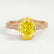 HONOR - Oval Yellow Lab Diamond 18k Rose Gold Shoulder Set Ring
