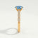 HONOR - Round Blue Lab Diamond 18k Yellow Gold Shoulder Set Ring