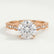 HONOR - Round Lab Diamond 18k Rose Gold Shoulder Set Ring