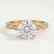 HONOR - Round Lab Diamond 18k Yellow Gold Shoulder Set Ring